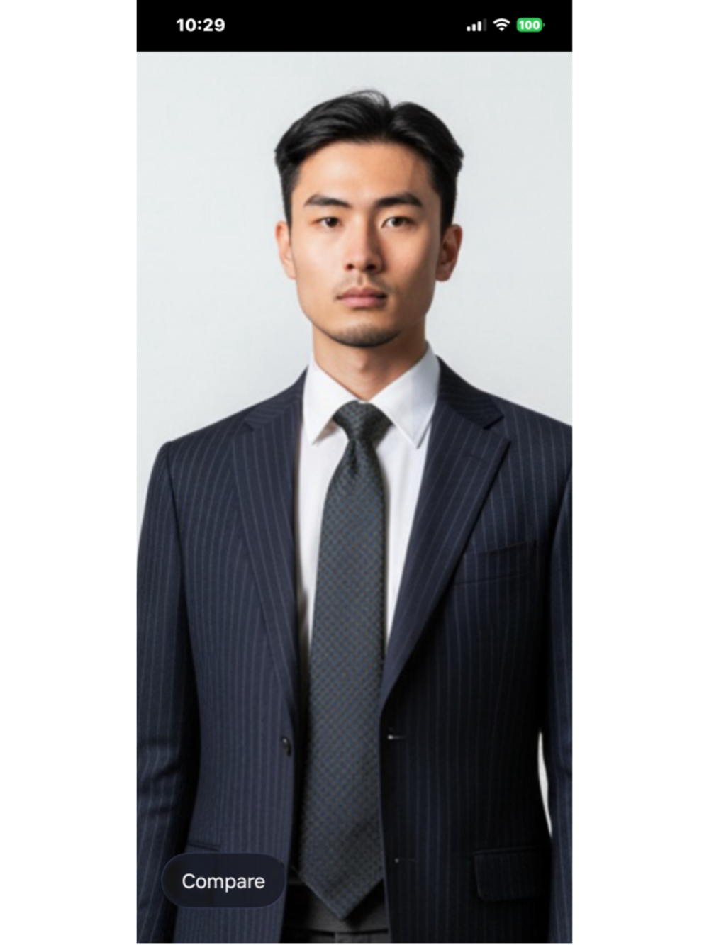Men's Imani Uomo Tie One Size Green Blue Geometric Pattern - Picture 4 of 4